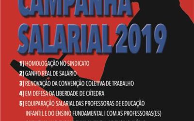 Professores das escolas particulares de Petrópolis e Região, participem da Campanha Salarial 2019